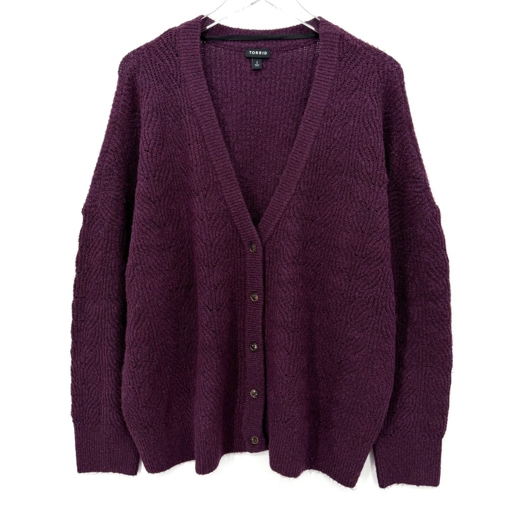 Torrid Purple Women's Cardigan Sweater